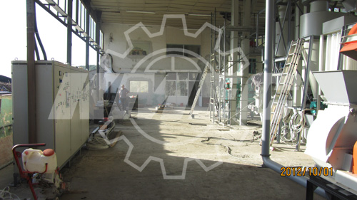 complete sawdust pelleting plant of layout