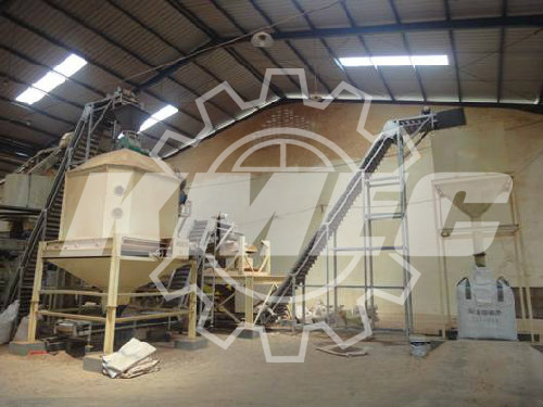 pellet cooling system, sifting and bagging machine